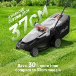 Litheli 37cm Cordless Electric Lawnmower with Batteries