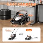 Litheli 37cm Cordless Electric Lawnmower with Batteries