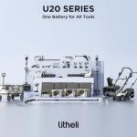 Litheli 37cm Cordless Electric Lawnmower with Batteries