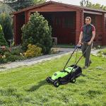 Happygrill 13-Inch Electric Lawn Mower with Grass Bag