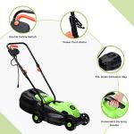 Happygrill 13-Inch Electric Lawn Mower with Grass Bag