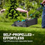 MightyMow Cordless 18-Inch Self-Propelled Lawn Mower