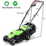 Happygrill 13-Inch Electric Lawn Mower with Grass Bag