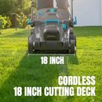 MightyMow Cordless 18-Inch Self-Propelled Lawn Mower