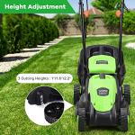 Happygrill 13-Inch Electric Lawn Mower with Grass Bag