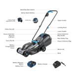 Royal Garden 13-Inch Cordless Electric Push Mower