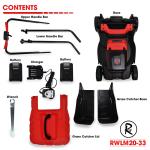 RocwooD 20V Cordless 33cm Lawnmower with Batteries