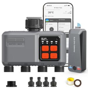 Johgee Smart WiFi Sprinkler Timer with 4 Zones