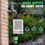 10-Station Garden Hose Sprinkler Timer with Rain Delay