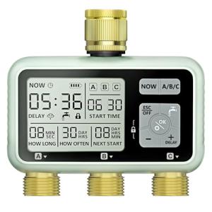 Johgee 3 Zone Brass Water Timer for Gardens