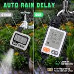 10-Station Garden Hose Sprinkler Timer with Rain Delay
