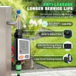 10-Station Garden Hose Sprinkler Timer with Rain Delay