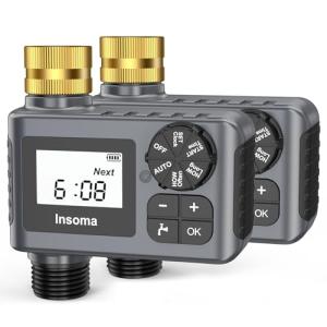 2-Pack Outdoor Garden Hose Water Timer System