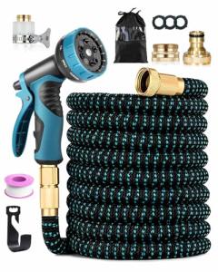150FT Expandable Garden Hose with 10-Pattern Nozzle