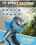 150FT Expandable Garden Hose with 10-Pattern Nozzle