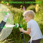 75FT Heavy-Duty Flexible Garden Hose with Nozzle