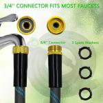 75FT Heavy-Duty Flexible Garden Hose with Nozzle