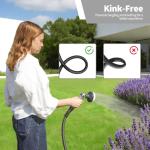 25ft Flexible Braided Garden Hose with Swivel Handle