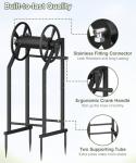 Mokeyder Freestanding Metal Hose Reel Holder