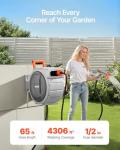 VEVOR Retractable Wall-Mounted Garden Hose Reel