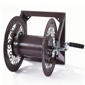 Bronze Wall Mount Garden Hose Reel Holds 125 Ft