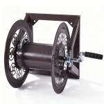 Bronze Wall Mount Garden Hose Reel Holds 125 Ft