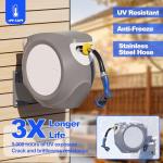 100 FT Retractable Garden Hose Reel - Leak-Proof