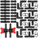 42-Piece Drip Irrigation Fittings Kit for Gardens