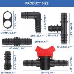 42-Piece Drip Irrigation Fittings Kit for Gardens