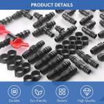 42-Piece Drip Irrigation Fittings Kit for Gardens