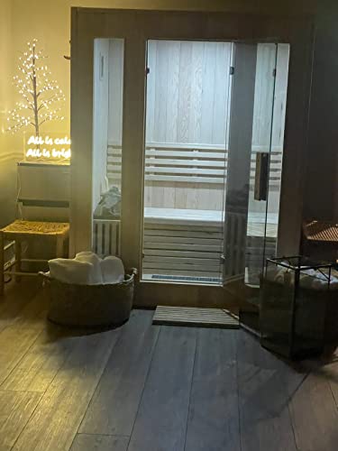 60" Traditional Swedish Sauna Spa, Hemlock Wood, 2-3 Person