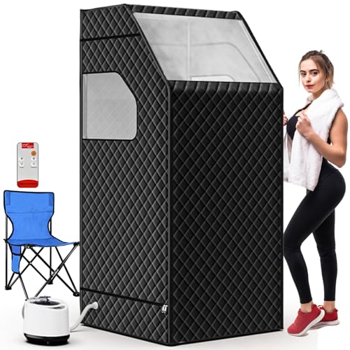 Portable Home Sauna Tent with Timer and Remote Control