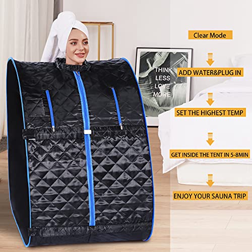 OPPSDECOR Portable Indoor Sauna Spa with Chair & Timer