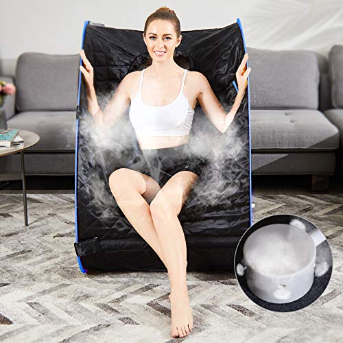OPPSDECOR Portable Indoor Sauna Spa with Chair & Timer