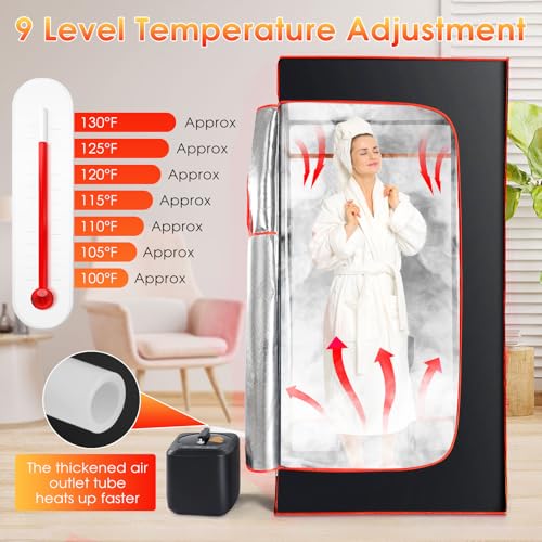Upgraded Portable Sauna Box with Steam, Remote Control