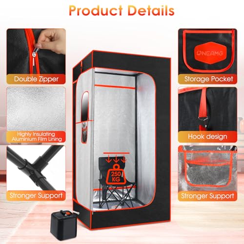 Upgraded Portable Sauna Box with Steam, Remote Control