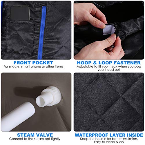 OPPSDECOR Portable Indoor Sauna Spa with Chair & Timer
