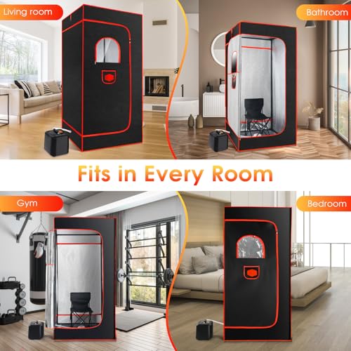 Upgraded Portable Sauna Box with Steam, Remote Control