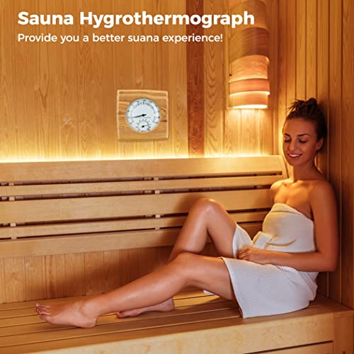 2 in 1 Wooden Sauna Thermometer and Hygrometer