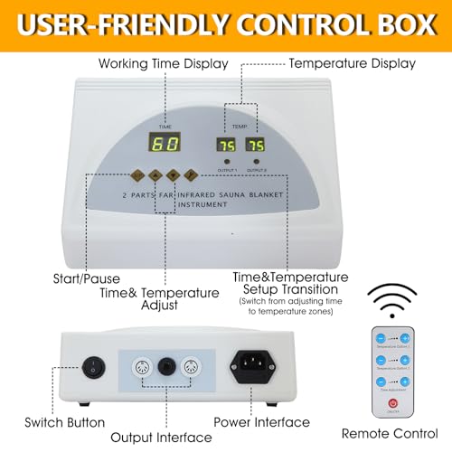 Far-Infrared Sauna Blanket with Dual Zone Controller