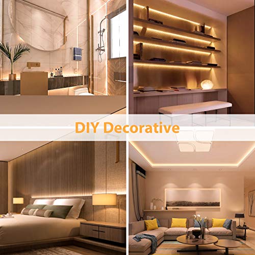 Warm White Dimmable LED Neon Rope Lights, 16.4ft/5m - Bedroom/Home Decor