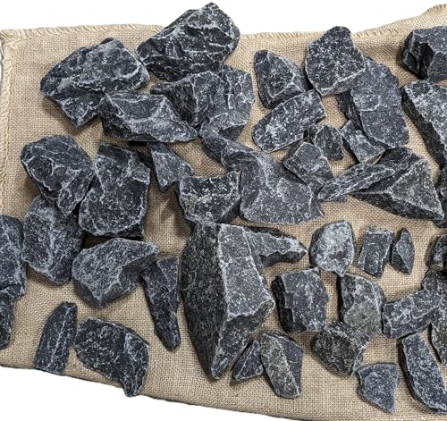 35 LB Box of Loyly Sauna Rocks, Dark Gray