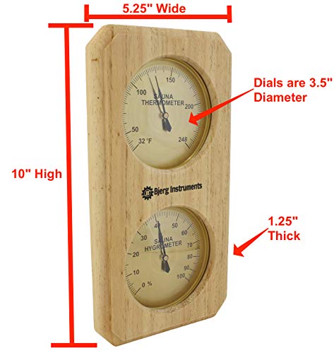 2-in-1 Sauna Thermometer & Hygrometer for Indoor Sauna Room