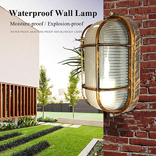 Nautical Copper Sauna Light Fixture, Wet Location Oval