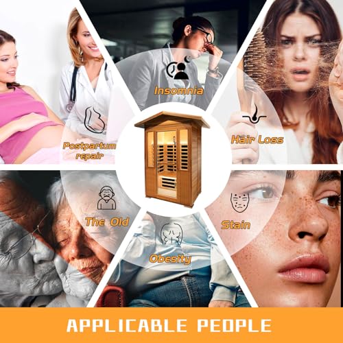 Outdoor Far Infrared Sauna Room 1800W for Two