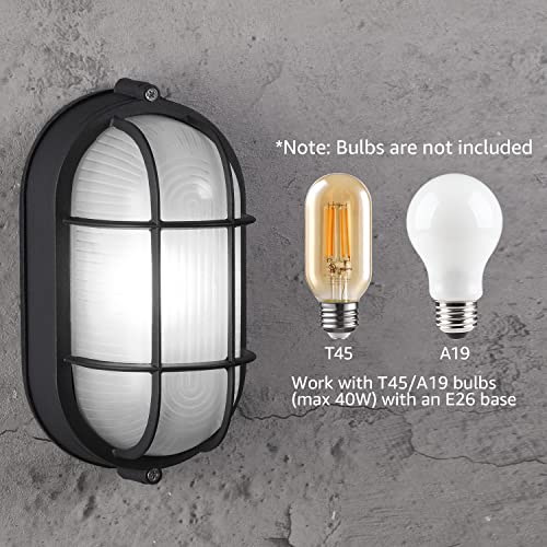 Pack of 2 Oval Nautical Outdoor Wall Lights