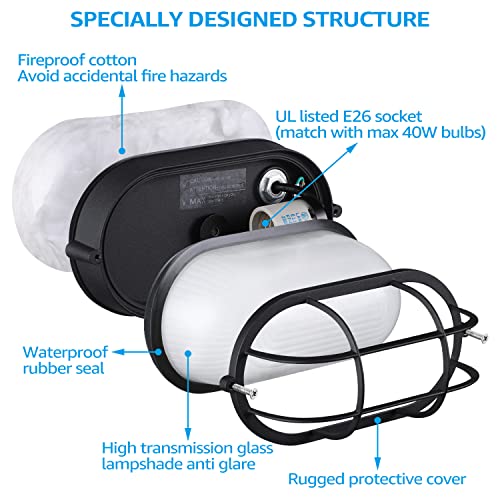 Pack of 2 Oval Nautical Outdoor Wall Lights