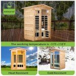 KUNSANA 2-Person Far Infrared Sauna, Low EMF, Bluetooth