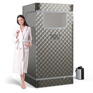 Portable Home Sauna Tent with Steamer & Chair