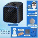Portable Steam Sauna Tent with Massage & Timer
